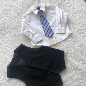 Nautica Dress Shirt with Vest and Tie
